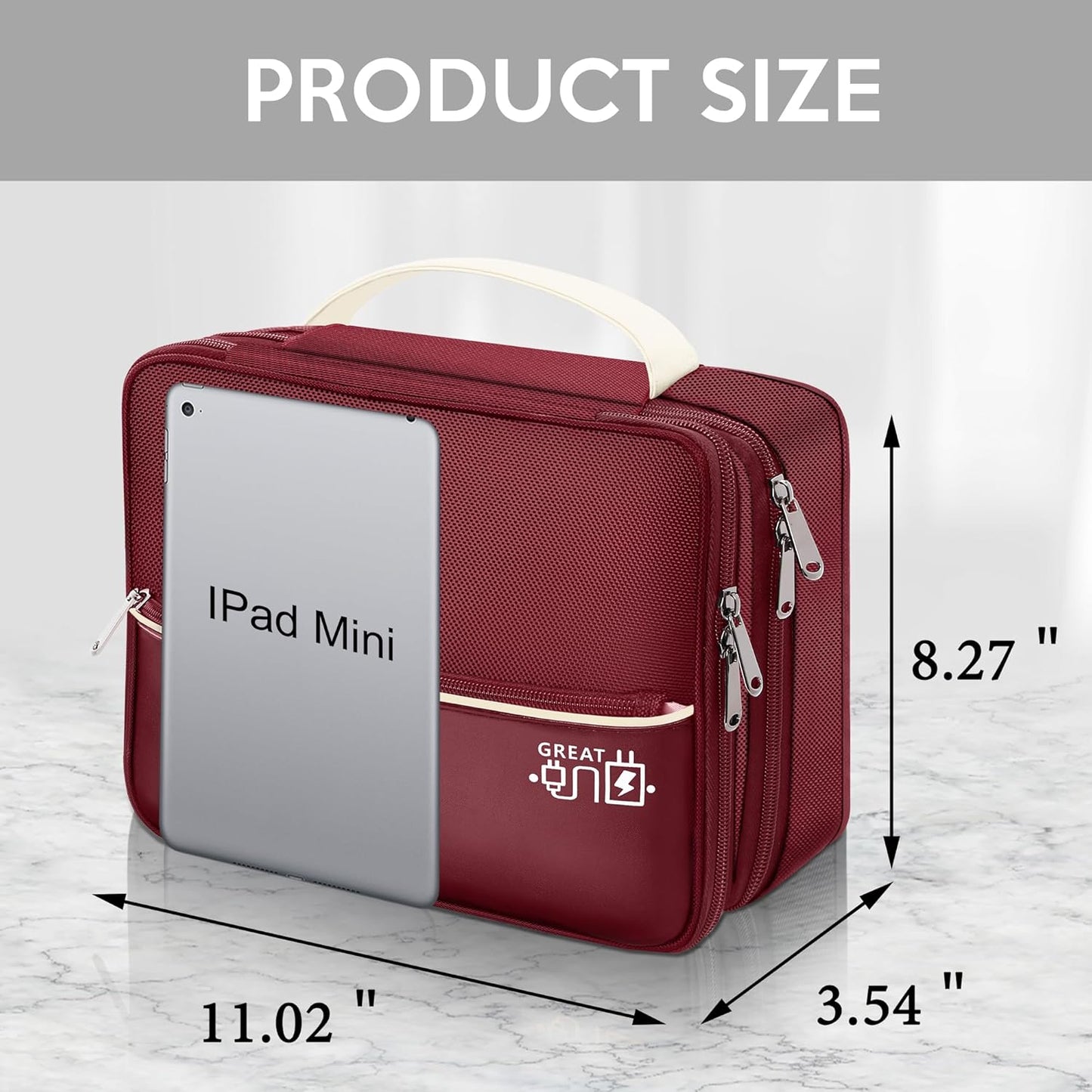 Electronic Organizer Travel Case, Travel Cord Organizer Case Portable Waterproof Cable Organizer Bag for Charger, Cord, USB, Power Bank, Earphone