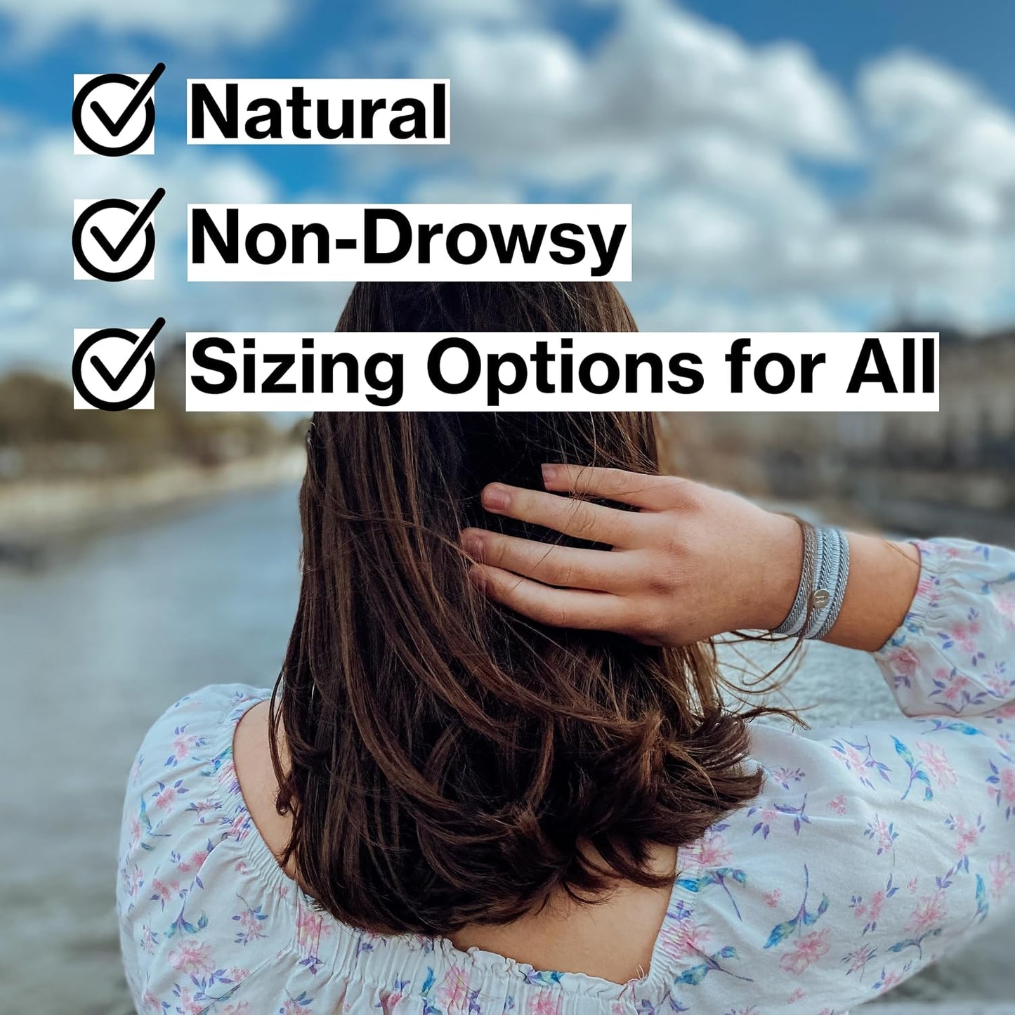 Acupressure Relief Band - Edith Duo (Large) - Stylish Wellness Bracelets for Queasiness Relief | Travel, Pregnancy, Cruise