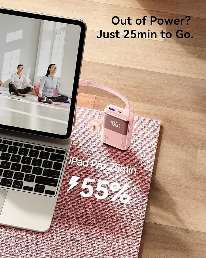 INIU Pocket Size Portable Charger, Ultra Small 10000mAh 45W PD Power Bank, Fast Charging Battery Pack, Travel Essentials Powerbank for iPhone 17 16 Pro Air, Xiaomi 17 Pro Max 16 15 14, S24 etc