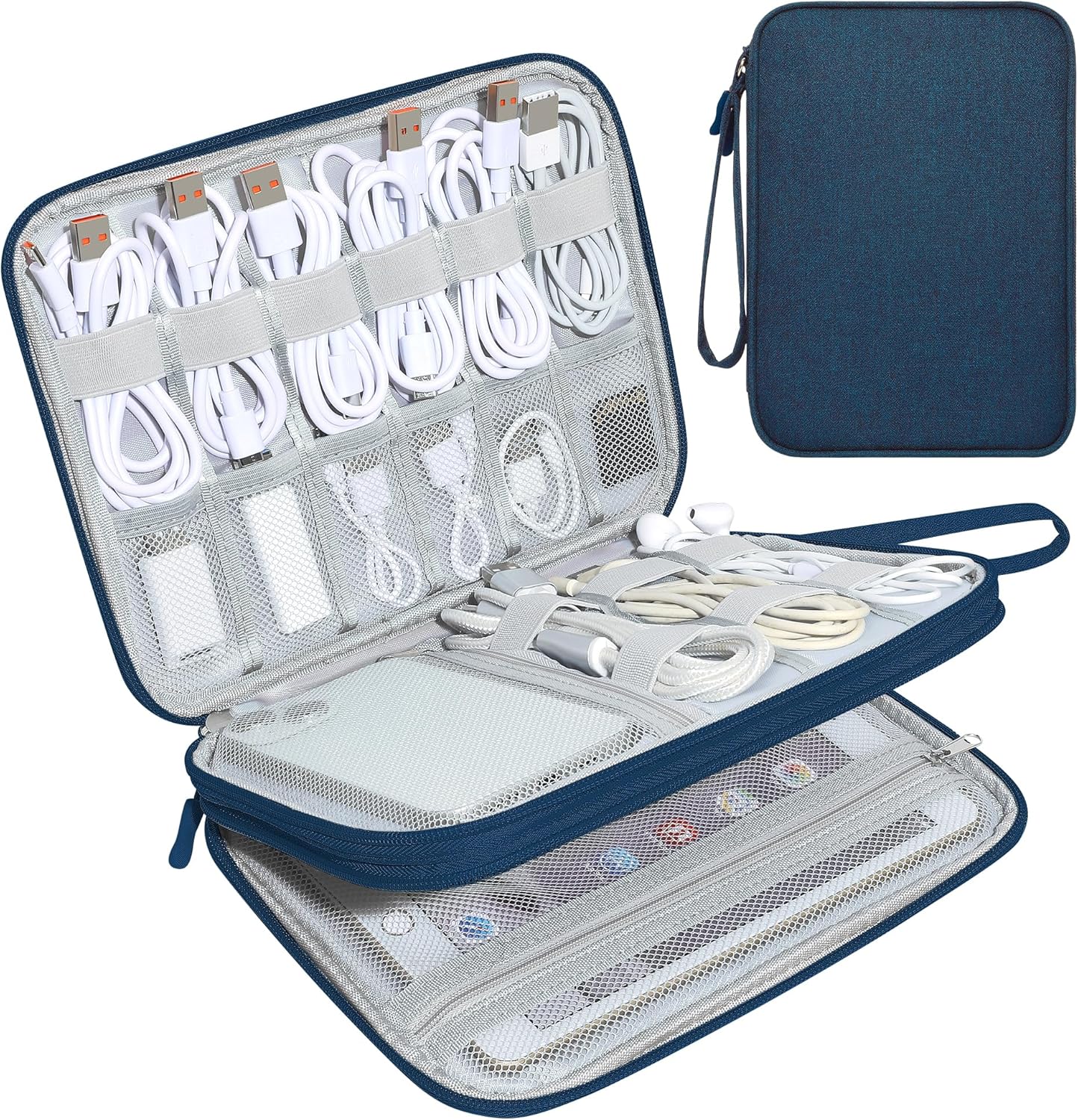 CILLA Electronics Organizer Travel, Travel Cord Organizer Case, Compact Electronics Accessories Bag for Cable, Cord, Charger, Phone